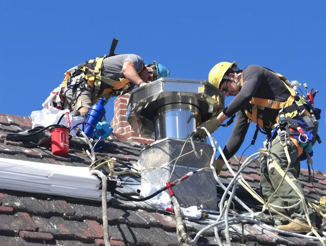 Protective chimney cap installed by Lehigh Acres Chimney Sweep in Lehigh Acres, FL