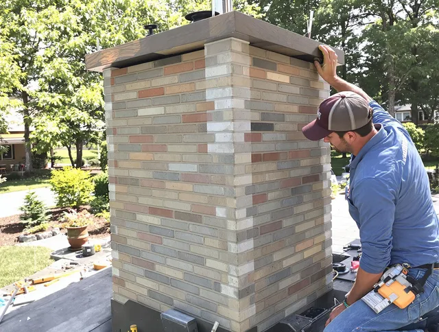 Lehigh Acres Chimney Sweep completing a modern chimney remodel in Lehigh Acres, FL