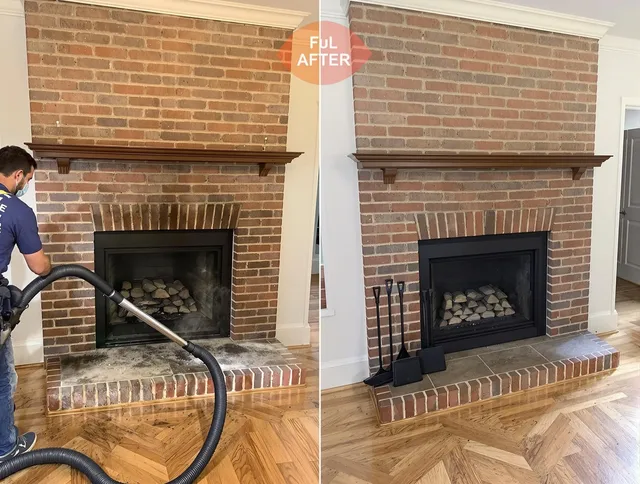 Lehigh Acres Chimney Sweep carefully sanitizing a fireplace in Lehigh Acres, FL