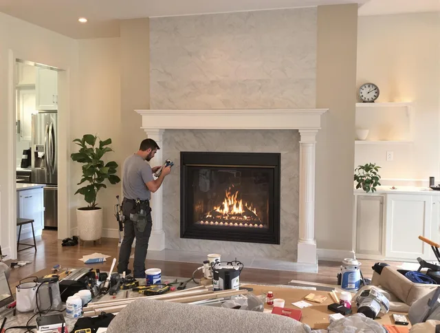 Newly installed fireplace by Lehigh Acres Chimney Sweep in Lehigh Acres, FL